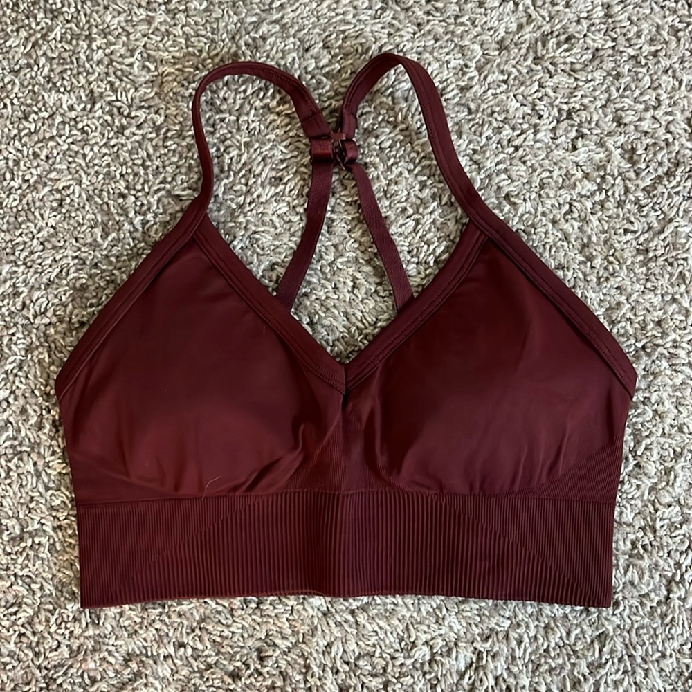 Lululemon Ebb to Street Bra C/D, Red Merlot, Size 4